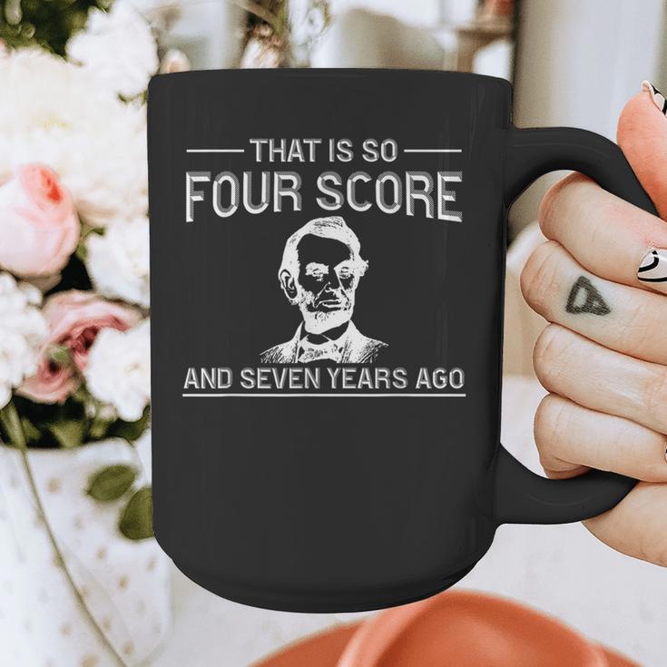 History Teacher Joke Four Score & Seven Years Graphic Print Coffee Mug, History Teacher Gifts, funny design History Teacher Joke Four Score & Seven Years Graphic Print Coffee Mug, History Teacher Gifts, funny design