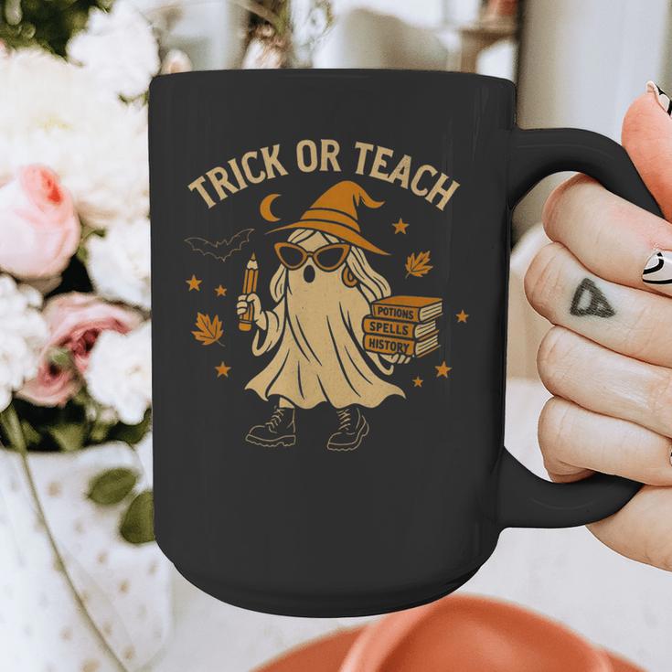 Trick Or Teach Halloween Teacher Graphic Print Coffee Mug, funny design Trick Or Teach Halloween Teacher Graphic Print Coffee Mug, funny design