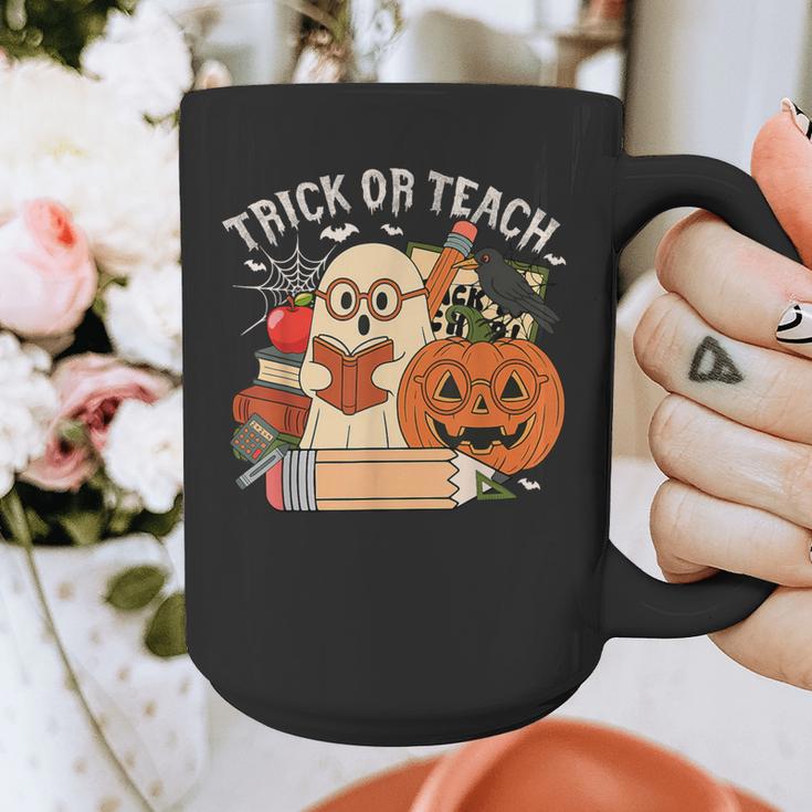 Trick Or Teach Retro Halloween Teacher Women Men Costume Graphic Print Coffee Mug, funny design Trick Or Teach Retro Halloween Teacher Women Men Costume Graphic Print Coffee Mug, funny design