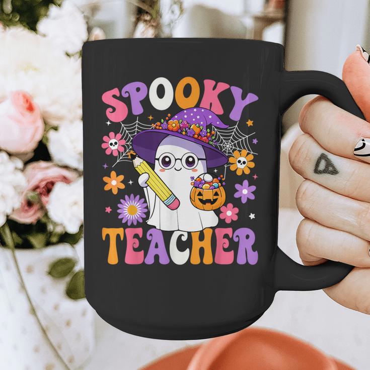 Trick Or Teach Spooky Teacher Ghost Halloween Teacher Graphic Print Coffee Mug, funny design Trick Or Teach Spooky Teacher Ghost Halloween Teacher Graphic Print Coffee Mug, funny design