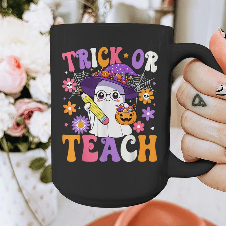Trick Or Teach Teacher Ghost Teaching Fun Halloween Teacher Graphic Print Coffee Mug, funny design Trick Or Teach Teacher Ghost Teaching Fun Halloween Teacher Graphic Print Coffee Mug, funny design