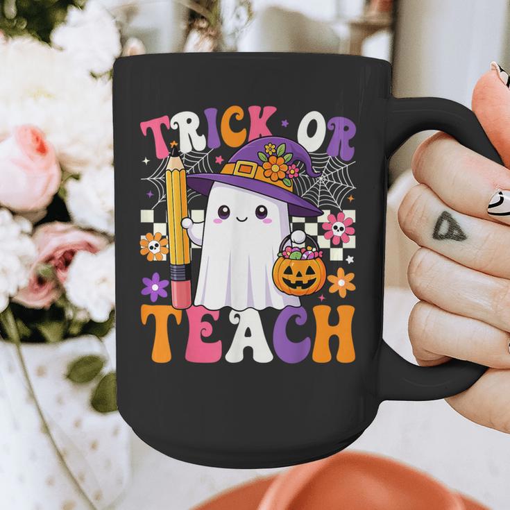 Trick Or Teach Teacher Pencil Ghost Halloween Teacher Graphic Print Coffee Mug, funny design Trick Or Teach Teacher Pencil Ghost Halloween Teacher Graphic Print Coffee Mug, funny design