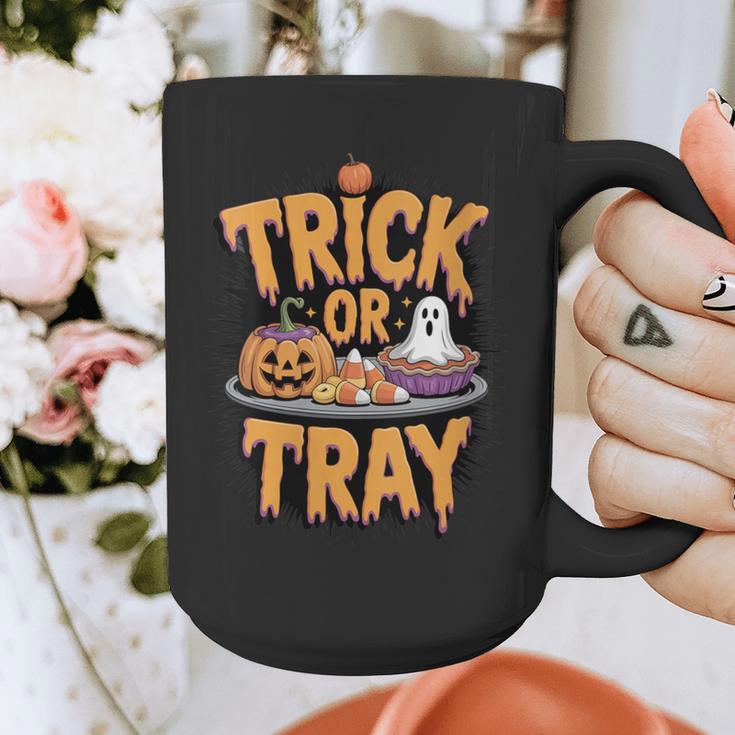 Trick Or Tray Halloween Cafeteria Teacher School Graphic Print Coffee Mug, funny design
