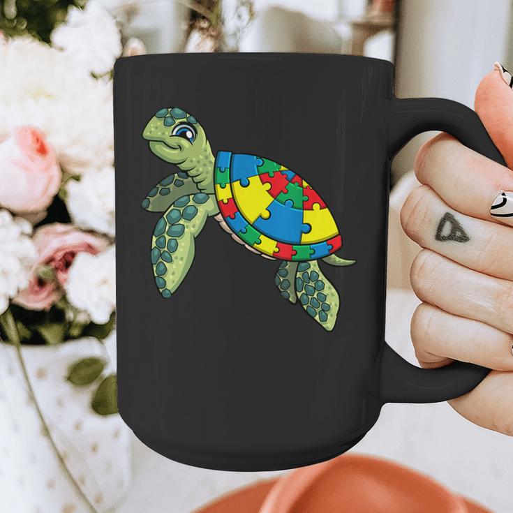 Turtle Puzzle Pieces For Autism Awareness Kids Women Teacher Graphic Print Coffee Mug, funny design Turtle Puzzle Pieces For Autism Awareness Kids Women Teacher Graphic Print Coffee Mug, funny design