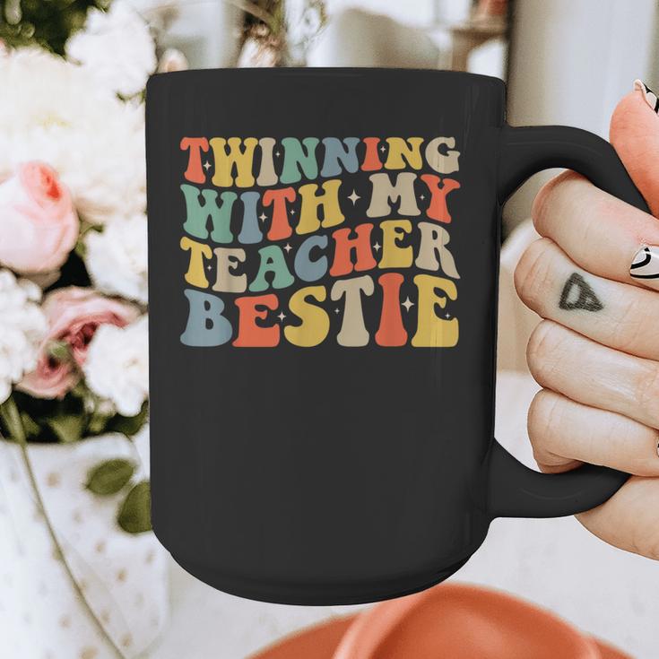 Twin Day Friends Teacher Twinning With My Bestie Matching Graphic Print Coffee Mug, Friend Gifts, funny design Twin Day Friends Teacher Twinning With My Bestie Matching Graphic Print Coffee Mug, Friend Gifts, funny design