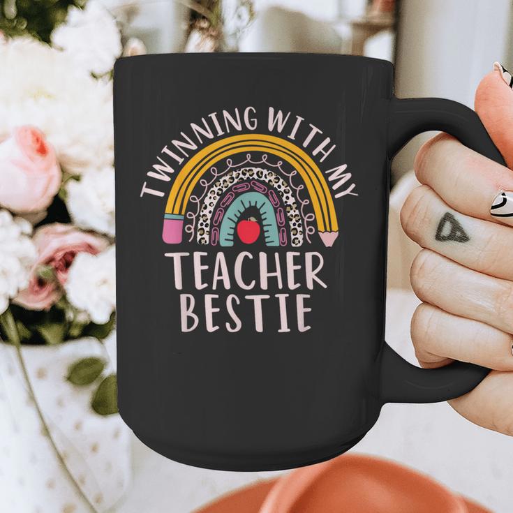 Twinning With My Teacher Bestie Spirit Week Girls Day Kids Graphic Print Coffee Mug, funny design Twinning With My Teacher Bestie Spirit Week Girls Day Kids Graphic Print Coffee Mug, funny design