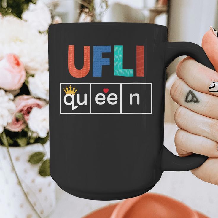 UFLI Queen Science Of Reading Literacy Teacher Appreciation Graphic Print Coffee Mug, Science Teacher Gifts, funny design UFLI Queen Science Of Reading Literacy Teacher Appreciation Graphic Print Coffee Mug, Science Teacher Gifts, funny design