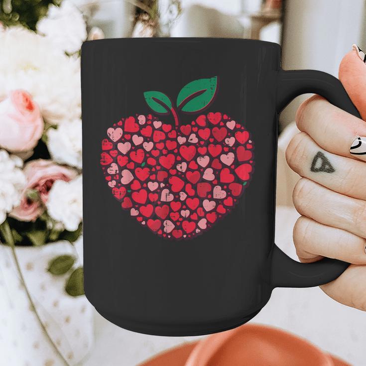 Valentines Day Teacher Hearts Apple Love Teach Women Men Graphic Print Coffee Mug, funny design Valentines Day Teacher Hearts Apple Love Teach Women Men Graphic Print Coffee Mug, funny design