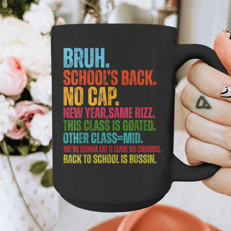 Vintage Bruh We Back No Cap Bruh We'Re Back Student Teacher Graphic Print Coffee Mug, funny design Vintage Bruh We Back No Cap Bruh We'Re Back Student Teacher Graphic Print Coffee Mug, funny design