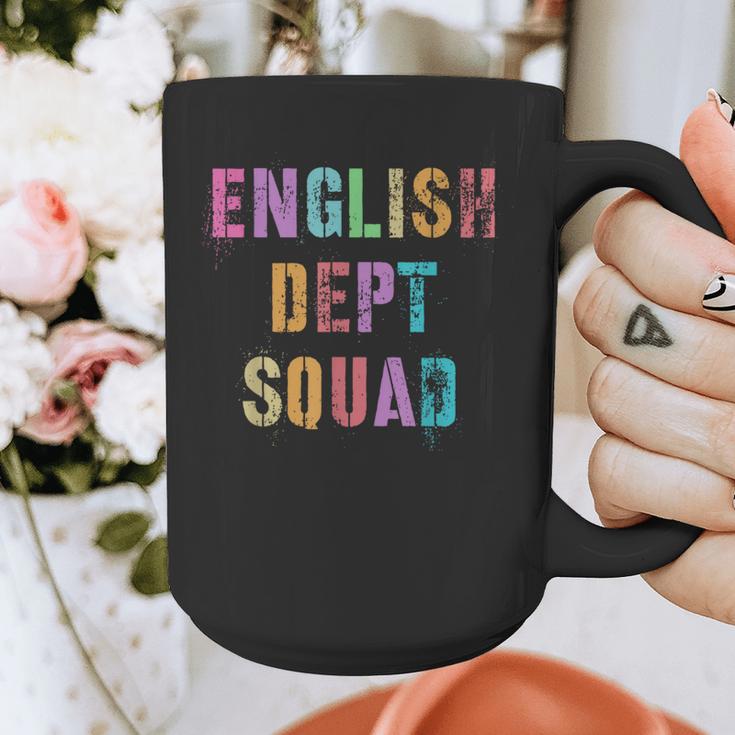 Vintage ENGLISH DEPT SQUAD Back To School Teacher Student Graphic Print Coffee Mug, English Teacher Gifts, funny design