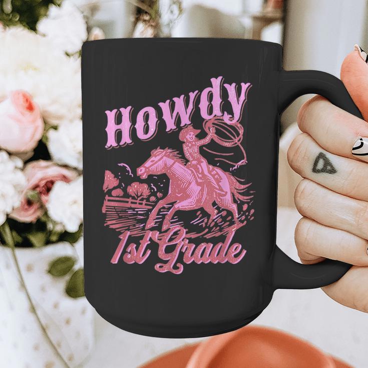 Vintage Howdy First Grade Cowgirl Teacher Western School Graphic Print Coffee Mug, First Grade Teacher Gifts, funny design Vintage Howdy First Grade Cowgirl Teacher Western School Graphic Print Coffee Mug, First Grade Teacher Gifts, funny design