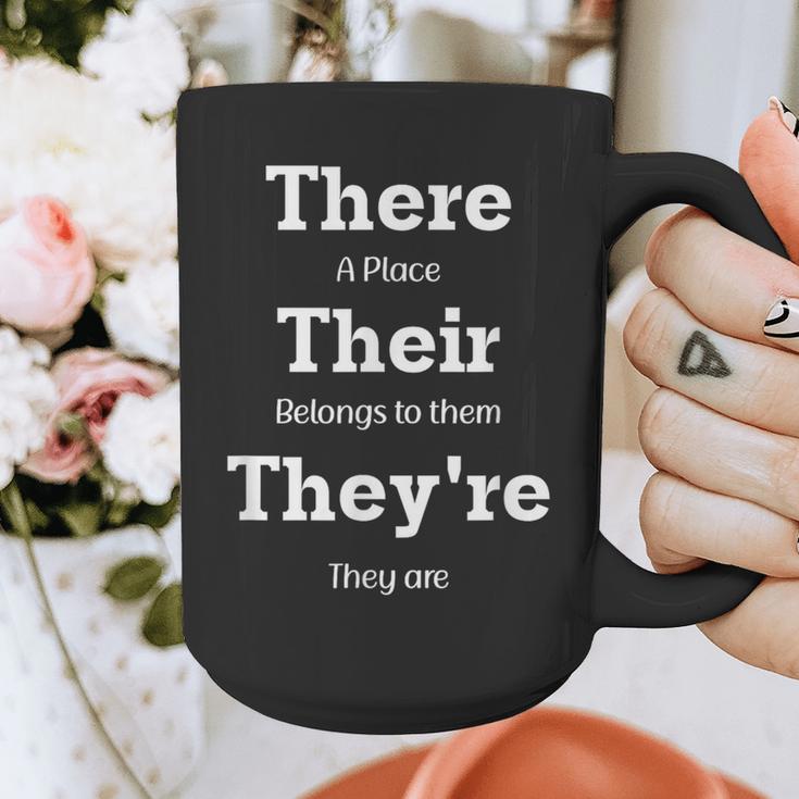 Vocabulary Police Their There They'Re English Teacher Graphic Print Coffee Mug, English Teacher Gifts, funny design