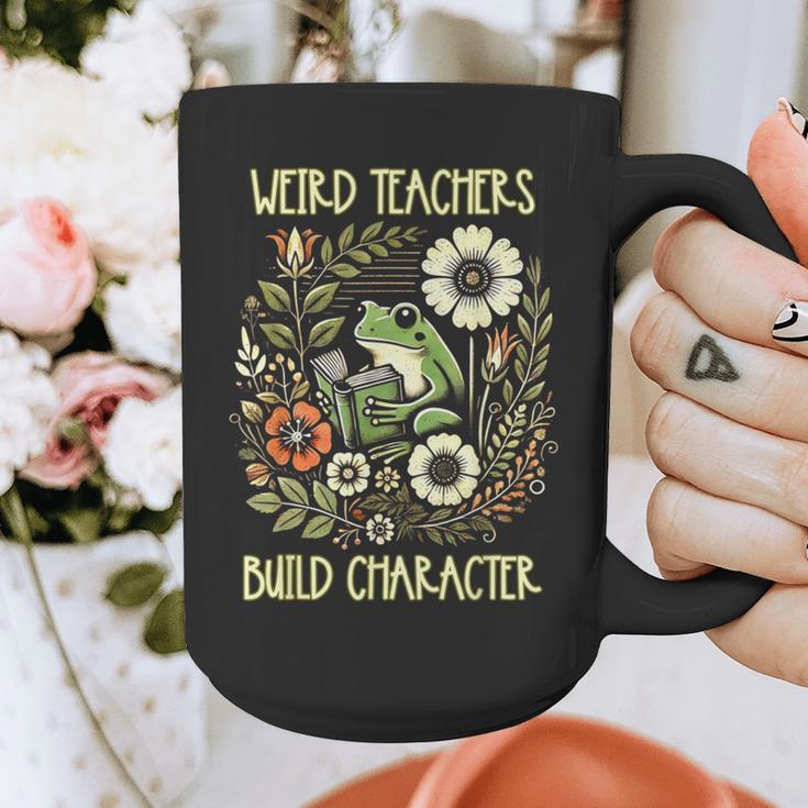 Weird Teachers Build Character Frog Reading Book Librarian Graphic Print Coffee Mug, funny design Weird Teachers Build Character Frog Reading Book Librarian Graphic Print Coffee Mug, funny design