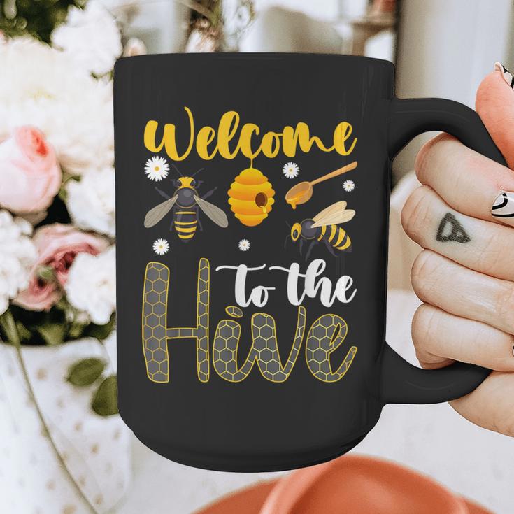 Welcome To The Hive Bee Teacher Back To School Graphic Print Coffee Mug, funny design Welcome To The Hive Bee Teacher Back To School Graphic Print Coffee Mug, funny design