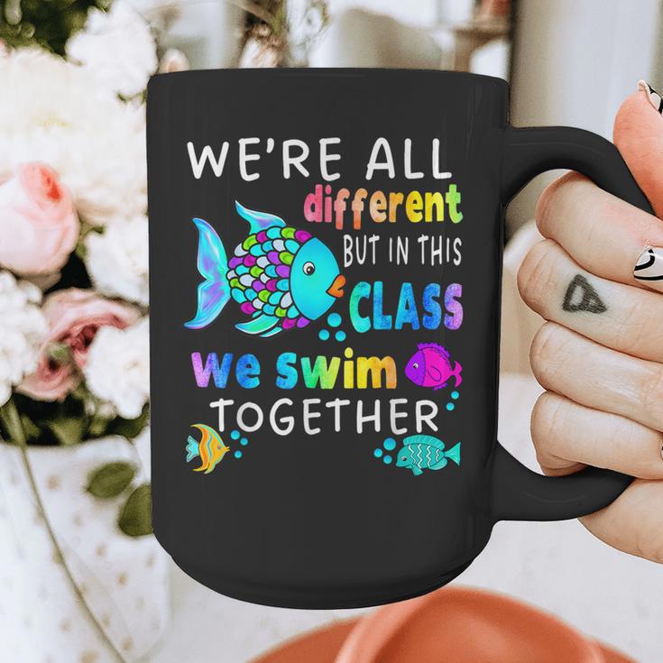 We'Re All Different But We Swim Together Elementary Teacher Graphic Print Coffee Mug, funny design We'Re All Different But We Swim Together Elementary Teacher Graphic Print Coffee Mug, funny design