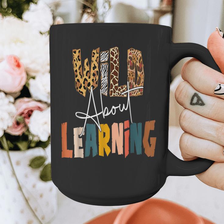 Wild About Learning Teacher Back To School Teaching Graphic Print Coffee Mug, funny design Wild About Learning Teacher Back To School Teaching Graphic Print Coffee Mug, funny design