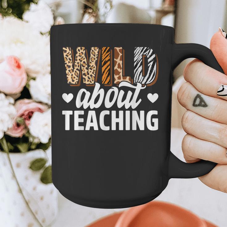 Wild About Teaching Teacher Teaching Back To School Graphic Print Coffee Mug, funny design Wild About Teaching Teacher Teaching Back To School Graphic Print Coffee Mug, funny design