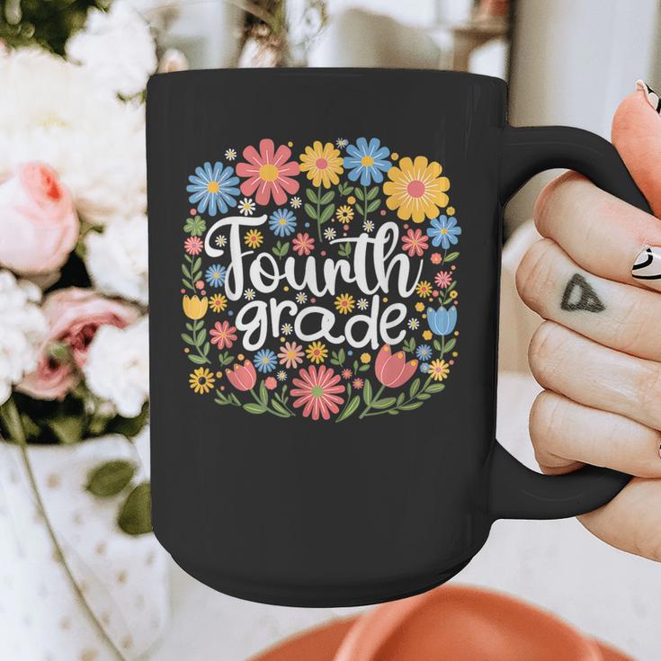 Wildflower 4th Fourth Grade Floral Back To School Teacher Graphic Print Coffee Mug, 4th Grade Teacher Gifts, funny design Wildflower 4th Fourth Grade Floral Back To School Teacher Graphic Print Coffee Mug, 4th Grade Teacher Gifts, funny design