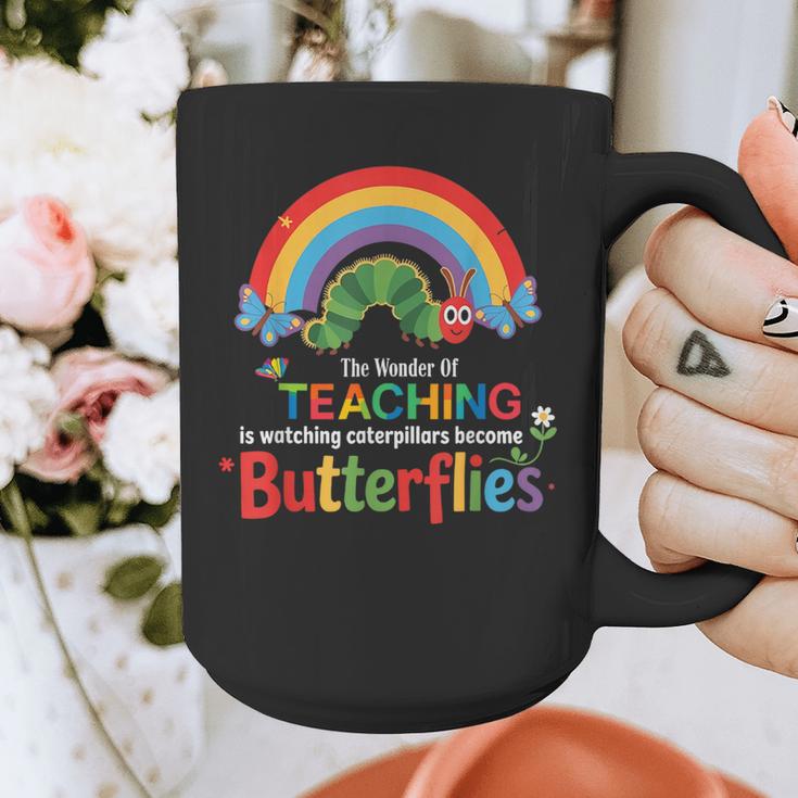 The Wonder Of Teaching Is Watching Caterpillars Teacher Graphic Print Coffee Mug, funny design The Wonder Of Teaching Is Watching Caterpillars Teacher Graphic Print Coffee Mug, funny design
