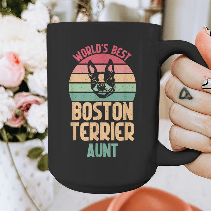 Worlds Best Boston Terrier Aunt Graphic Print Coffee Mug, funny design