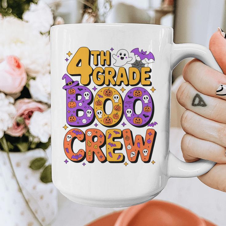 4th Grade Boo Crew Ghost Halloween Teacher Costume Graphic Print Coffee Mug, 4th Grade Teacher Gifts, funny design