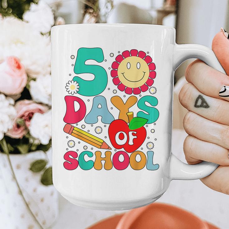 50 Days Of School Teacher Happy 50th Day Of School Kids Graphic Print Coffee Mug, funny design 50 Days Of School Teacher Happy 50th Day Of School Kids Graphic Print Coffee Mug, funny design