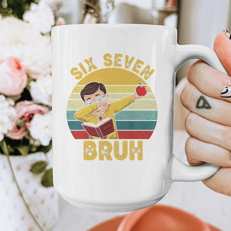 67 Meme Six Seven Bruh Retro Dabbing Teacher School Graphic Print Coffee Mug, funny design 67 Meme Six Seven Bruh Retro Dabbing Teacher School Graphic Print Coffee Mug, funny design