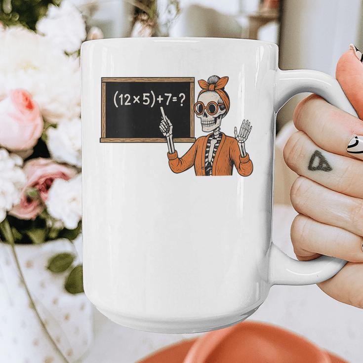 67 Teacher Halloween Skeleton Six Seven Meme Brainrot Math Graphic Print Coffee Mug, funny design