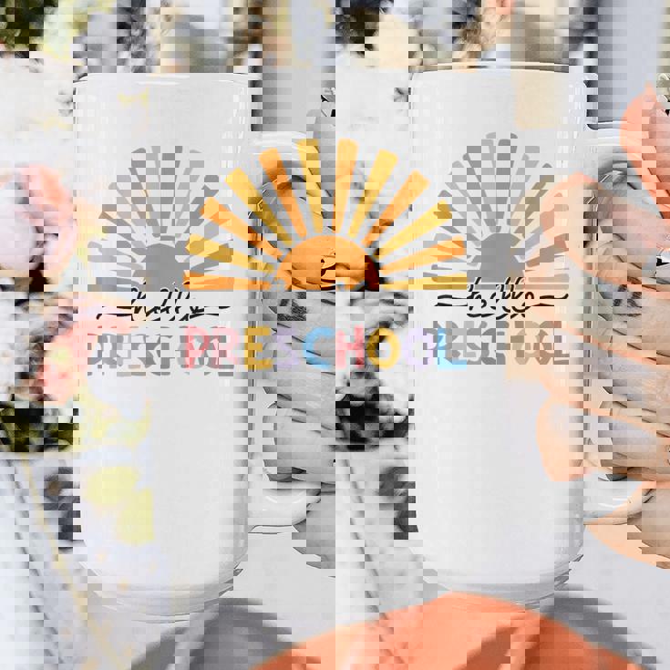 Back To School Hello Preschool For Kids Teacher Women Graphic Print Coffee Mug, funny gift