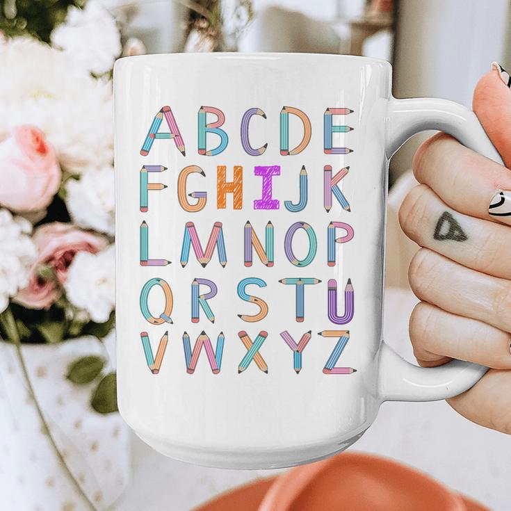 Back To School Kindergarten Alphabet ABC Teacher Women Kids Graphic Print Coffee Mug, funny design Back To School Kindergarten Alphabet ABC Teacher Women Kids Graphic Print Coffee Mug, funny design