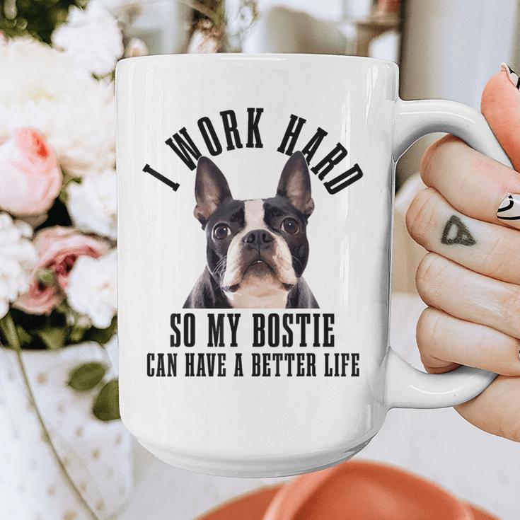 Bostie Mama Dog Dad Boston Terrier For Men Women Graphic Print Coffee Mug, Couple Gifts, Boston Terrier Dad Gifts, funny design
