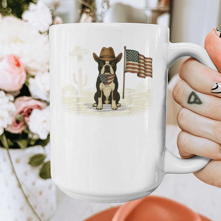 Boston Terrier 4th Of July US American Flag Dog Patriotic Graphic Print Coffee Mug, Patriotic Boston Terrier Gifts, American Boston Terrier Gifts, Boston Terrier 4th Of July Gifts, funny design