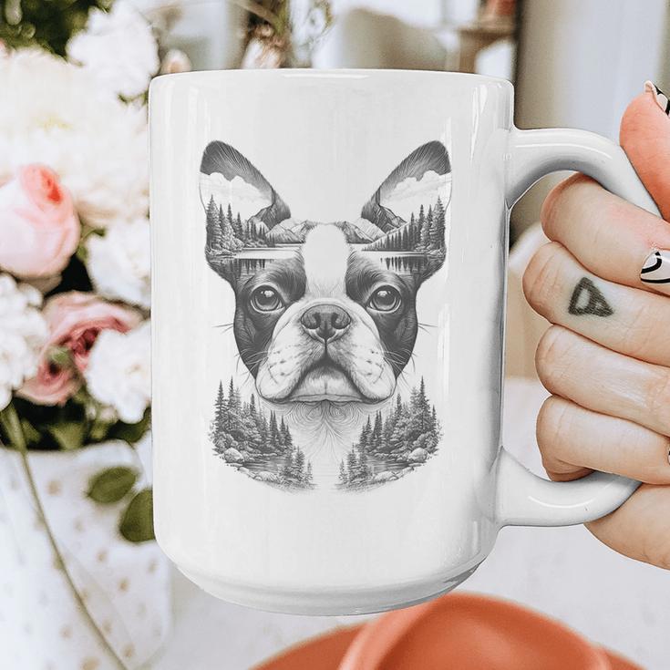 Boston Terrier Dog Bostie Nature Memorial Idea Men Women Graphic Print Coffee Mug, funny design