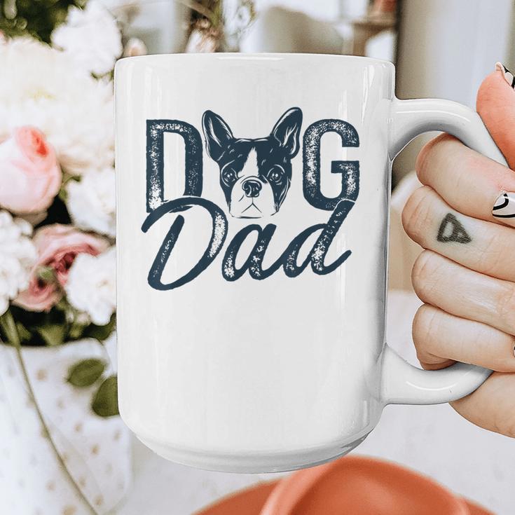 Boston Terrier Dog Dad Graphic Print Coffee Mug, Couple Gifts, Boston Terrier Dad Gifts, funny design