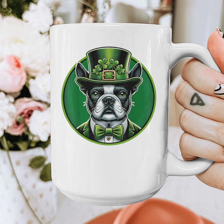 Boston Terrier Dog St Patricks Day Irish Pet Lover Men Women Kids Graphic Print Coffee Mug, funny design