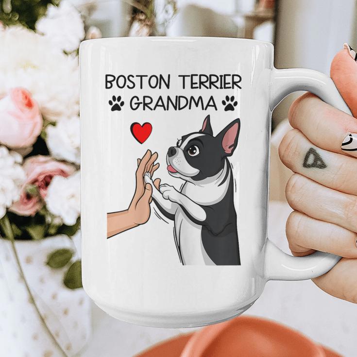 Boston Terrier Grandma Mother's Day Dog Mom Graphic Print Coffee Mug, Couple Gifts, Mom Gifts, Boston Terrier Mom Gifts, funny design