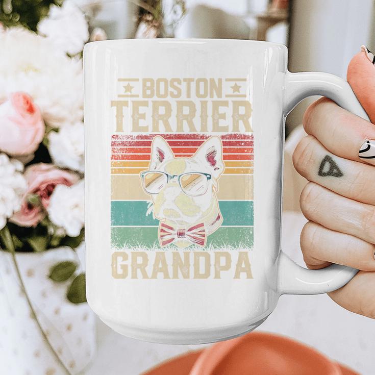 Boston Terrier Grandpa Dog Lover Father's Day Premium Graphic Print Coffee Mug, funny design