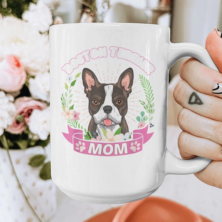 Boston Terrier Mom Mother's Day Graphic Print Coffee Mug, Couple Gifts, Mom Gifts, Boston Terrier Mom Gifts, funny design