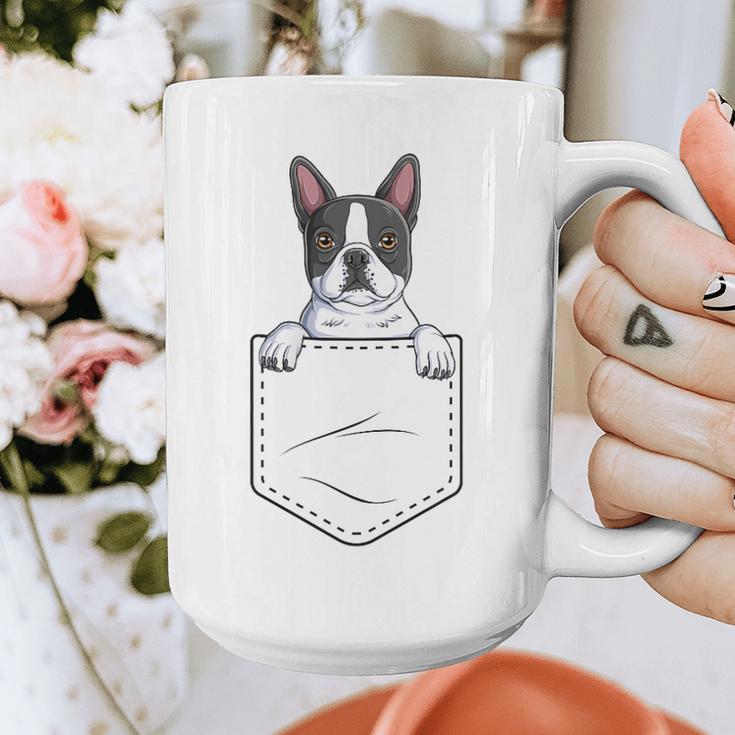 Boston Terrier In The Pocket Cute Boston Terrier Dog Lovers Men Women Girls Kids Graphic Print Coffee Mug, funny design