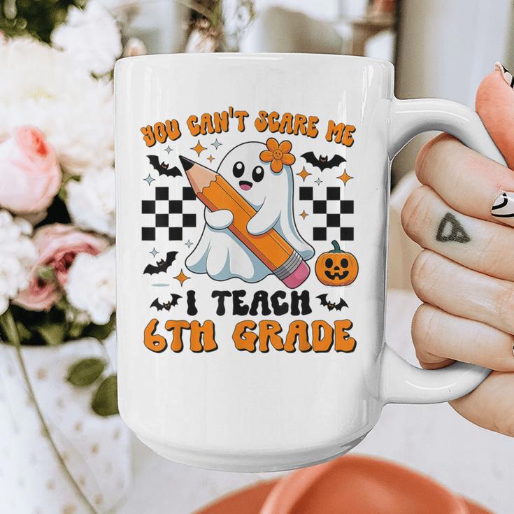 You Can't Scare Me I Teach 6th Grade Retro Teacher Halloween Graphic Print Coffee Mug, funny design You Can't Scare Me I Teach 6th Grade Retro Teacher Halloween Graphic Print Coffee Mug, funny design