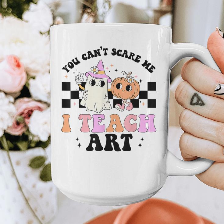 You Can't Scare Me I Teach Art Retro Teacher Ghost Halloween Graphic Print Coffee Mug, funny design You Can't Scare Me I Teach Art Retro Teacher Ghost Halloween Graphic Print Coffee Mug, funny design