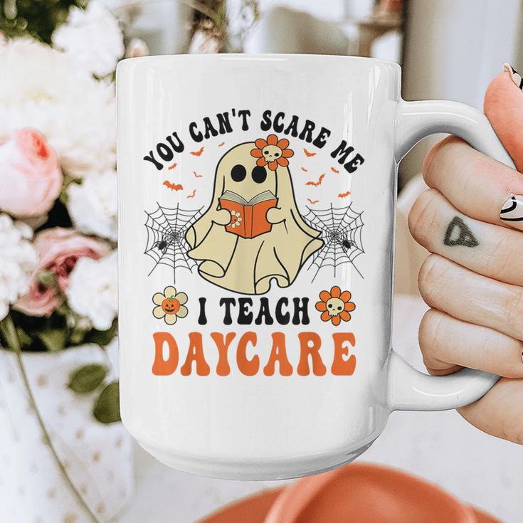 You Can't Scare Me I Teach Daycare Teacher Halloween Ghost Graphic Print Coffee Mug, funny design