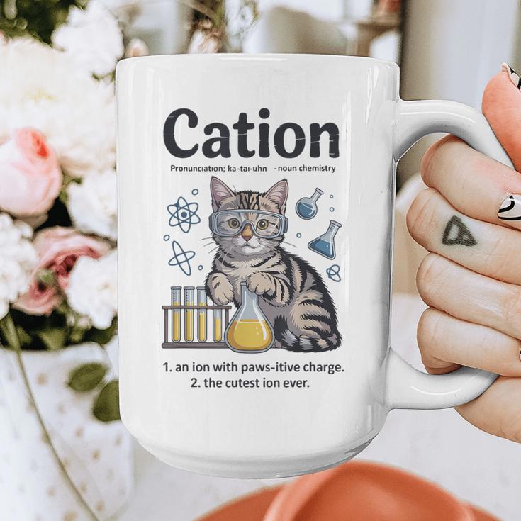 Cation Shirt Cat Science Chemistry Teacher Chemist Pun Graphic Print Coffee Mug, Science Teacher Gifts, funny design