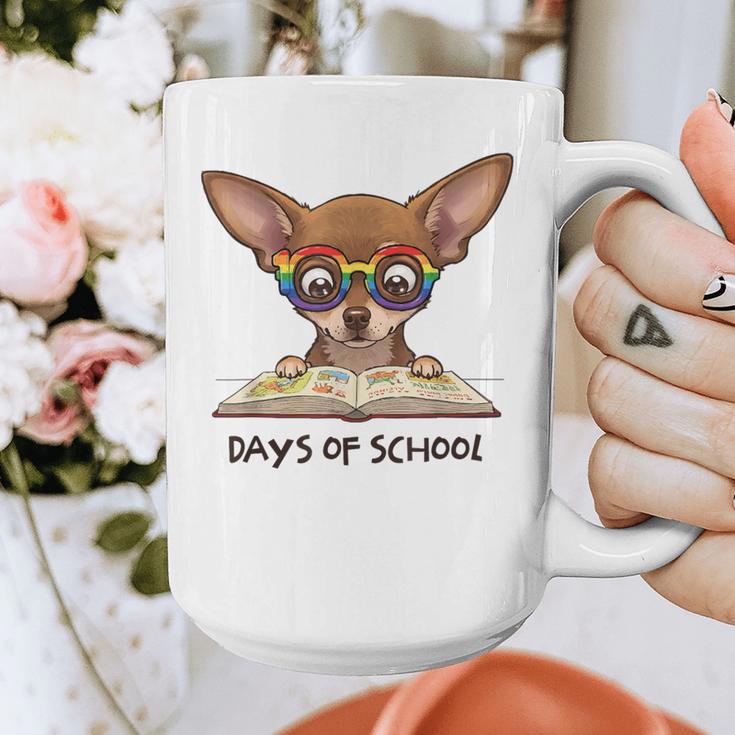 Chihuahua 100 Days Of School Rainbow Glasses Teacher Graphic Print Coffee Mug, funny design Chihuahua 100 Days Of School Rainbow Glasses Teacher Graphic Print Coffee Mug, funny design