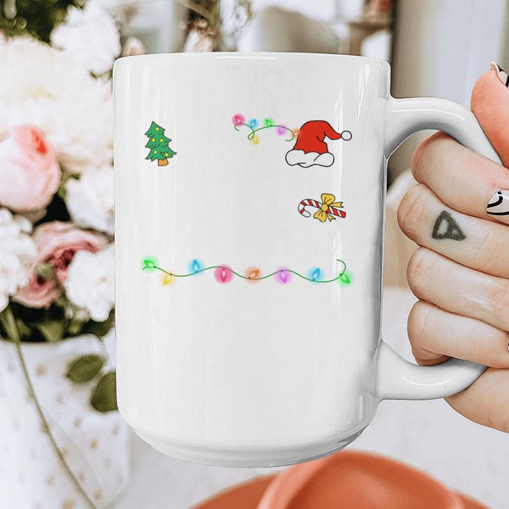 Is It Christmas Break Yet Teacher Xmas Light Santa Hat Graphic Print Coffee Mug, funny design