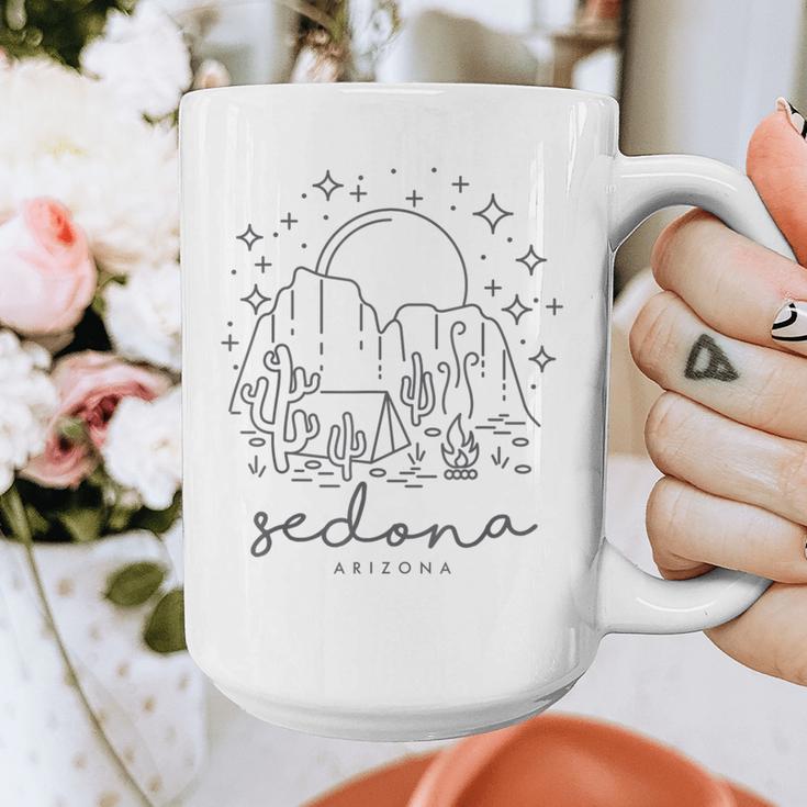 Cool Vintage Cactus Sedona Arizona Camping Souvenir Graphic Print Coffee Mug, funny design