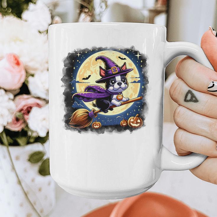 Cute Boston Terrier Halloween Costume Dog Lover Women Girls Graphic Print Coffee Mug, Boston Terrier Halloween Gifts, funny design
