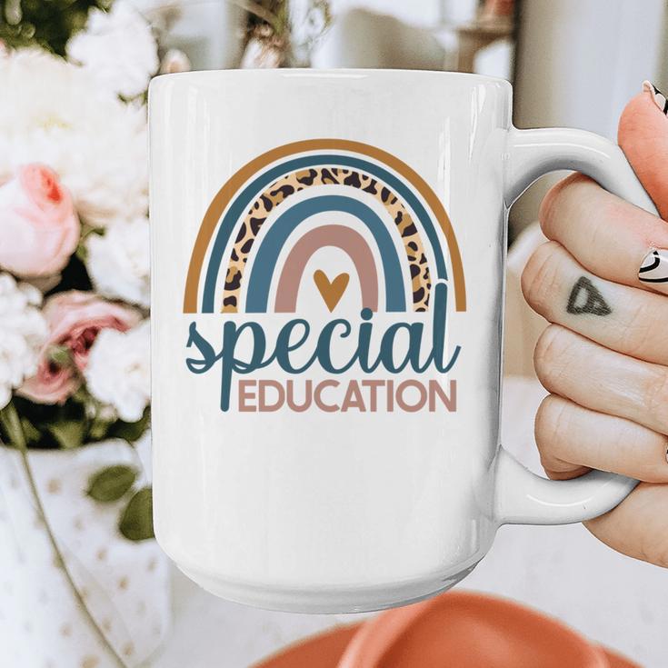 Cute Special Education Leopard Print SPED Teacher Idea Graphic Print Coffee Mug, funny design