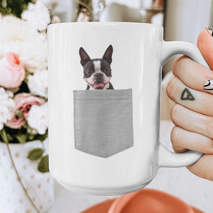 Dog In Your Pocket Boston Terrier For Men Women Girls Kids Graphic Print Coffee Mug, funny design