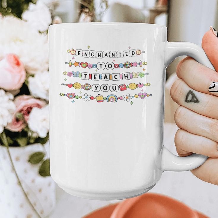 Enchanted To Teach You Friendship Bracelet Teacher Girl Kids Graphic Print Coffee Mug, funny design Enchanted To Teach You Friendship Bracelet Teacher Girl Kids Graphic Print Coffee Mug, funny design